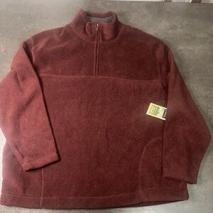 St. John's Bay Men's Zip Up Sweater - Rich Burgundy
